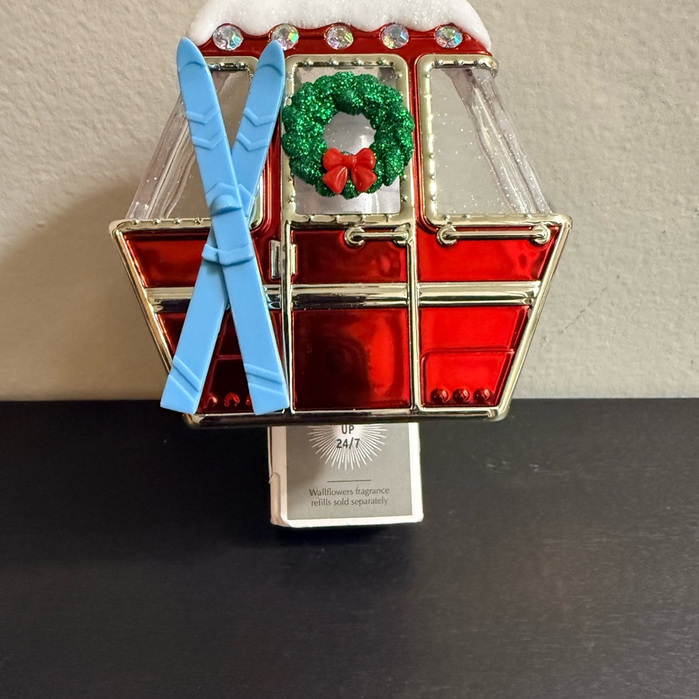 Festive Red and Blue Holiday Wall Plug